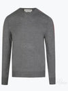 Logo Tape Wool Knit Top Grey - ALEXANDER MCQUEEN - BALAAN 2