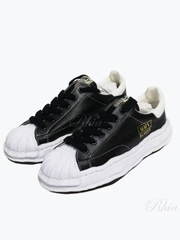 A06FW702 Black Blakey OG Sole Leather Low Top Sneakers - MIHARA YASUHIRO - BALAAN 1