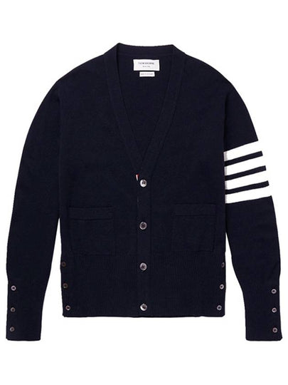 Men's Diagonal Classic Cashmere Cardigan Navy - THOM BROWNE - BALAAN 2