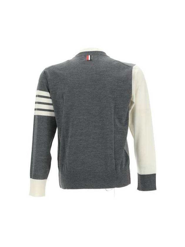 Classic 4 Bar Merino Wool Knit Top Tonal Grey - THOM BROWNE - BALAAN 3