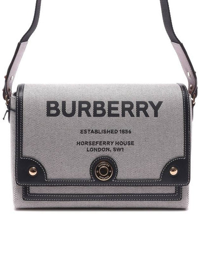 Horseferry Print Canvas Note Cross Bag Grey - BURBERRY - BALAAN 2