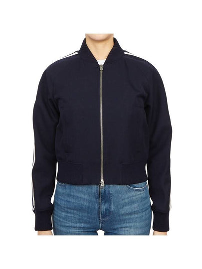 Zip-Up Bomber Jacket Navy - AMI - BALAAN 2