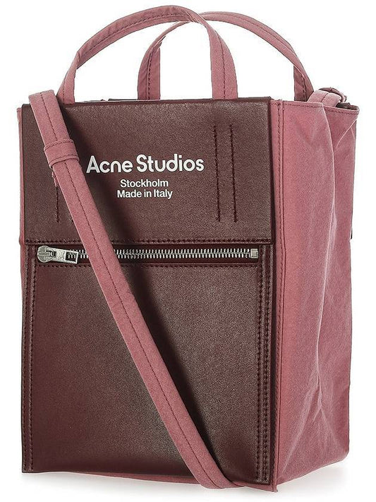 Studios Logo Papery Nylon Tote Bag Old Berry Pink - ACNE STUDIOS - BALAAN.