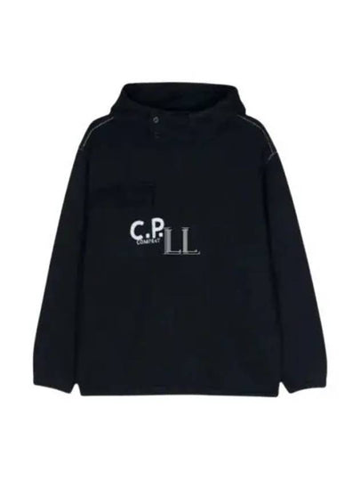 Indigo Fleece Hoodie Navy - CP COMPANY - BALAAN 2