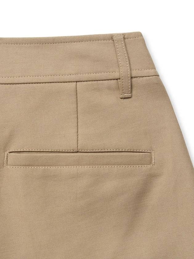 Heavy Chino Wide Bermuda Pants Beige - NOIRER FOR WOMEN - BALAAN 7