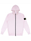 Wappen Patch Cotton Knit Zip Up Hoodie Pink - STONE ISLAND - BALAAN 2