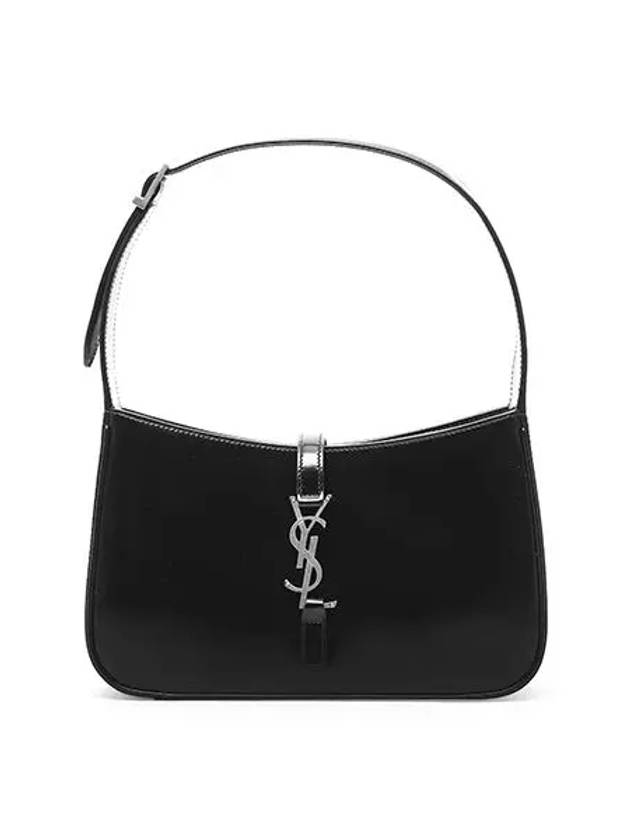 Leather Hobo Shoulder Bag Black - SAINT LAURENT - BALAAN 3