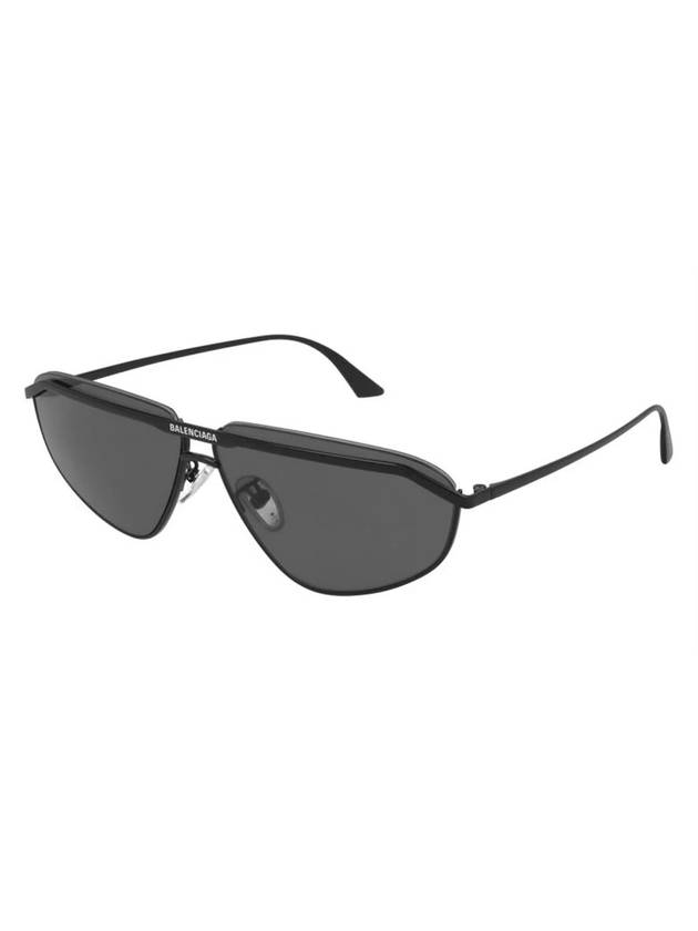 Eyewear Ultra-Slim Metal Half Rim Sunglasses Black - BALENCIAGA - BALAAN 1