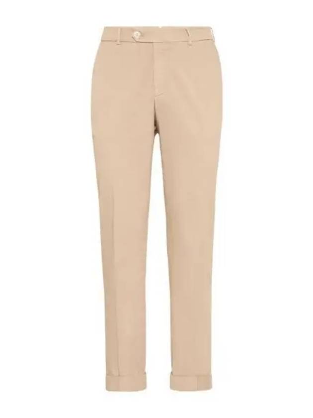 Tapered Chino Cotton Straight Pants Beige - BRUNELLO CUCINELLI - BALAAN 2