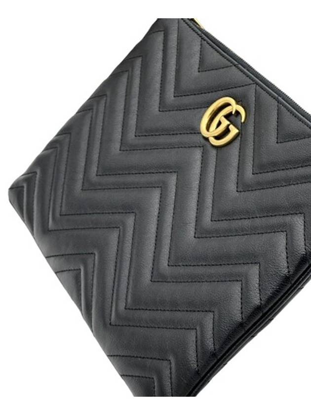 GG Marmont Leather Pouch Bag Black - GUCCI - BALAAN 4