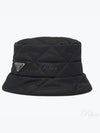 Triangle Logo Nylon Bucket Hat Black - PRADA - BALAAN 2