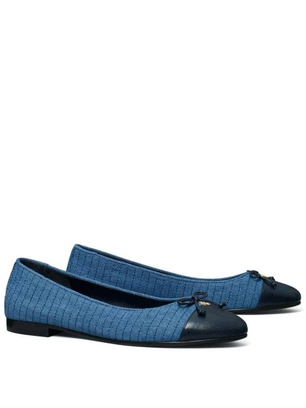 Cap Toe Quilted Ballerina Blue - TORY BURCH - BALAAN 3