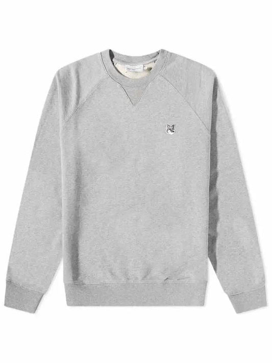 Grey Fox Head Patch Classic Sweatshirt Grey Melange - MAISON KITSUNE - BALAAN 2