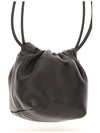 Dumpling Mini Drawstring Lambskin Leather Cross Bag Black - JIL SANDER - BALAAN 3