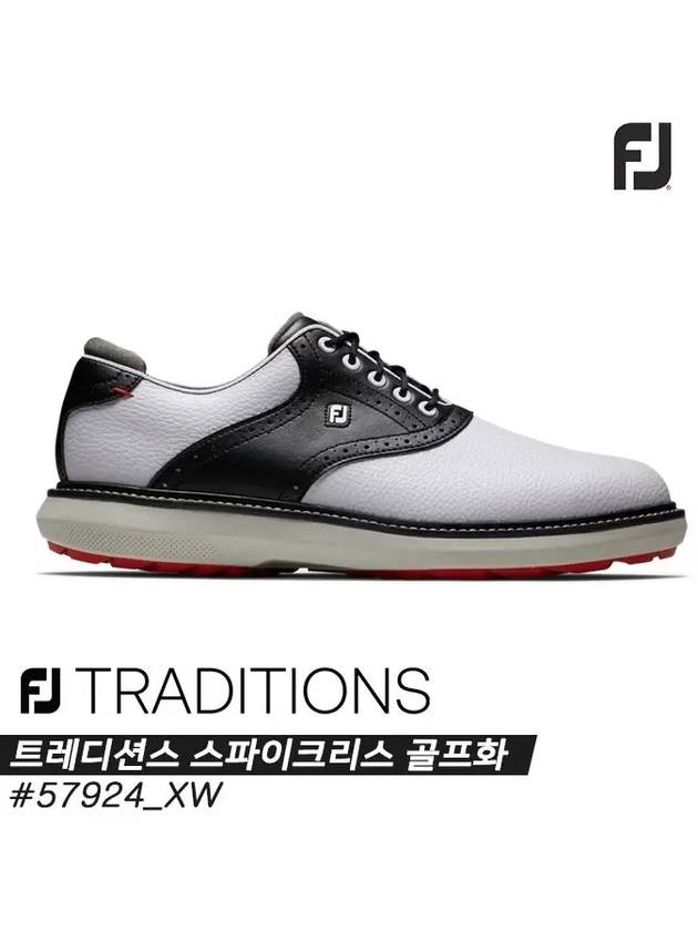 FJ TRADITIONS Spikeless Golf Shoes 57924 XW White Black Gray 10 Please order 15mm smaller - FOOTJOY - BALAAN 2