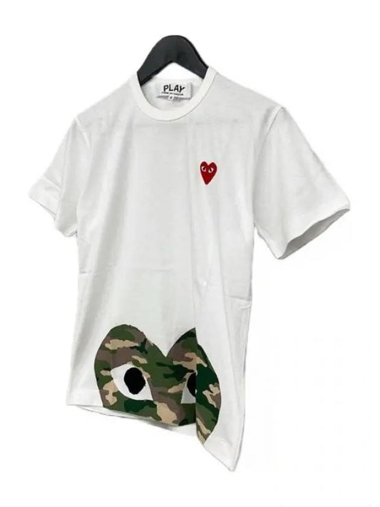 P1T244 000 1 Heart Camo Short Sleeve Tshirt - COMME DES GARCONS - BALAAN 2
