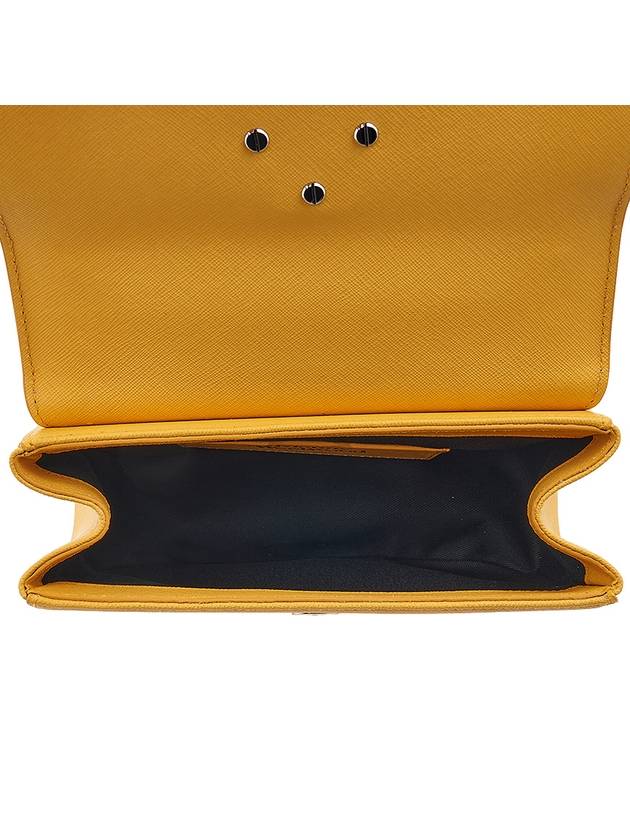 Linda Logo Plaque Saffiano Leather Cross Bag Yellow - VIVIENNE WESTWOOD - BALAAN 11