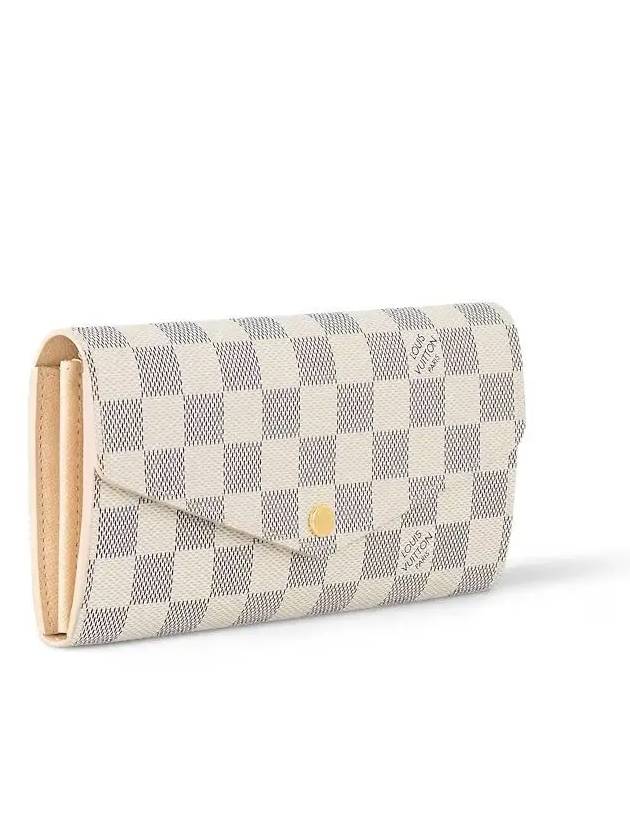 Women's Sara Damier Azur Long Wallet Ivory - LOUIS VUITTON - BALAAN 3