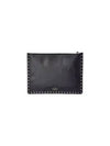 Black Rockstud Calfskin Pouch Clutch Bag P0269BOL0NO - VALENTINO - BALAAN 4