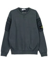 Men's Wappen Patch Cargo Pocket Sweatshirt Grey - STONE ISLAND - BALAAN 3