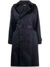 Greta double-breasted cotton trench coat navy - A.P.C. - BALAAN 1