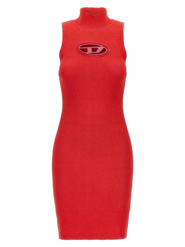 M-Onerva Logo Sleeveless Mini Dress Red - DIESEL - BALAAN 1