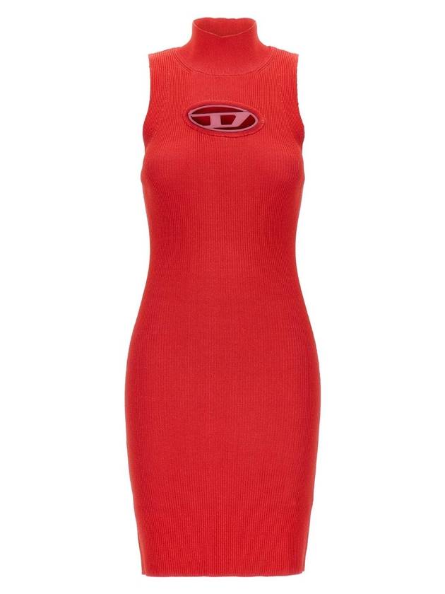 M ONERVA Logo Sleeveless Mini Dress Red - DIESEL - BALAAN 1