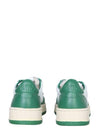 Women's Medalist Green Tab Leather Low Top Sneakers White - AUTRY - BALAAN 4