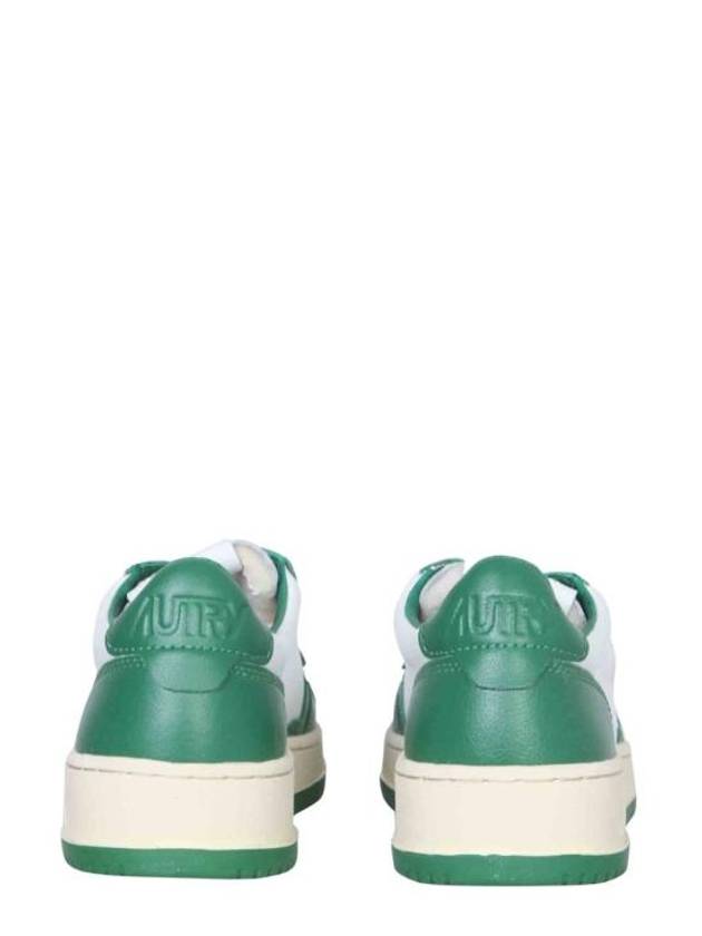 Women's Medalist Green Tab Leather Low Top Sneakers White - AUTRY - BALAAN 4