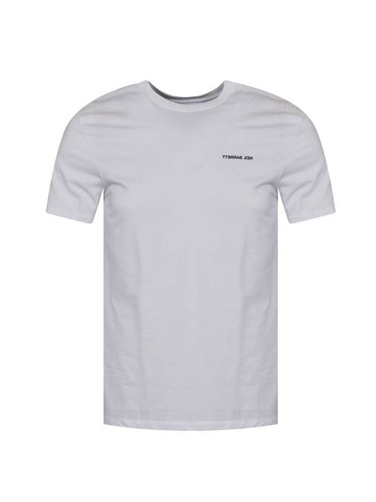 Men's Bag Lightning Bolt Short Sleeve T-Shirt White - NEIL BARRETT - BALAAN 1