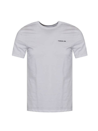 Men's Bag Lightning Bolt Short Sleeve T-Shirt White - NEIL BARRETT - BALAAN 1