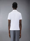 Men's Three Stripes Pocket Mercerized Short Sleeve Polo Shirt White - THOM BROWNE - BALAAN 8