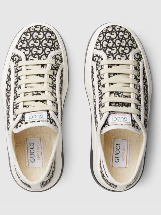 Trainers GG Canvas Jacquard Low Top Sneakers Ivory - GUCCI - BALAAN 10