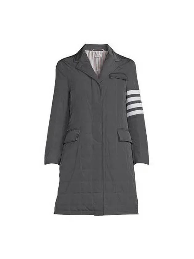 Padded Women s Chesterfield Coat Med Gray - THOM BROWNE - BALAAN 1