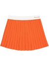 New Serif Pleated Skirt Orange - SPORTY & RICH - BALAAN 1