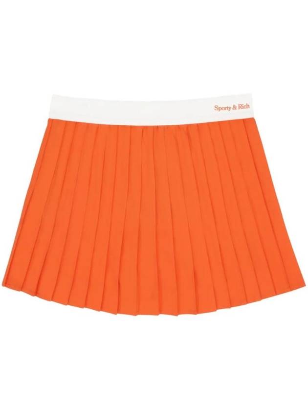 New Serif Pleated Skirt Orange - SPORTY & RICH - BALAAN 1