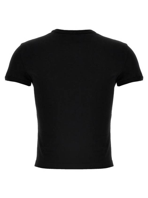 Slim Fit Cutout Oval D Short Sleeve T-Shirt Black - DIESEL - BALAAN 3