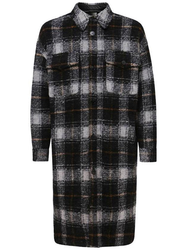 Kotajot Overfit Check Single Coat Black - ISABEL MARANT - BALAAN 1