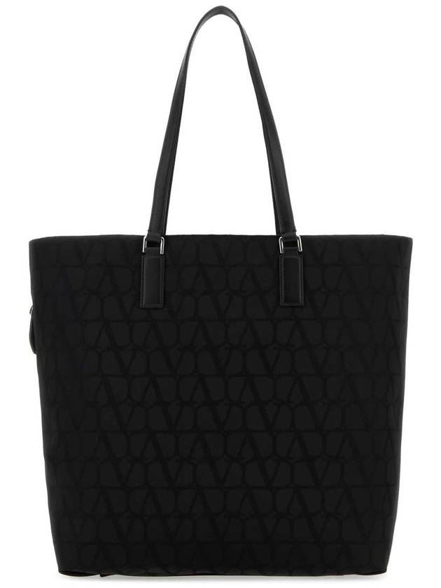 Iconography Shopper Tote Bag Black - VALENTINO - BALAAN 2