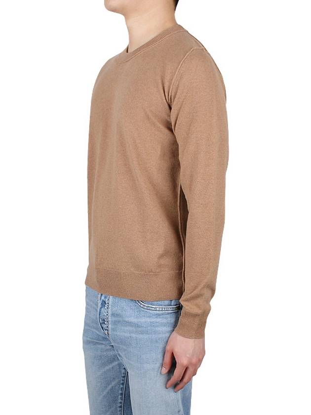 Crew Neck Cashmere Knit Top Brown - MAISON MARGIELA - BALAAN 4