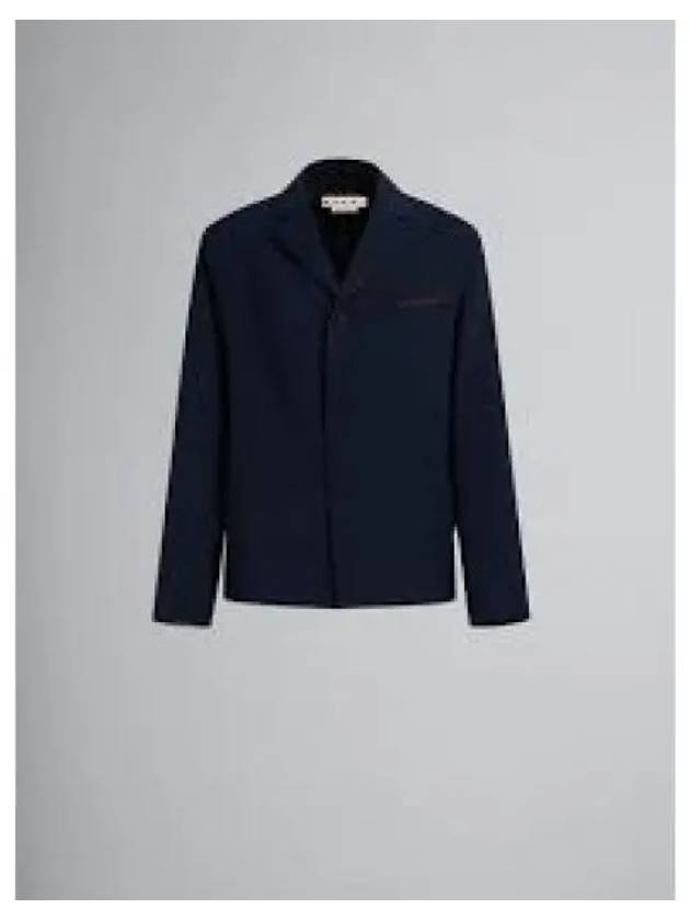 3-Button Single Boxy Jacket Blue Black - MARNI - BALAAN 2