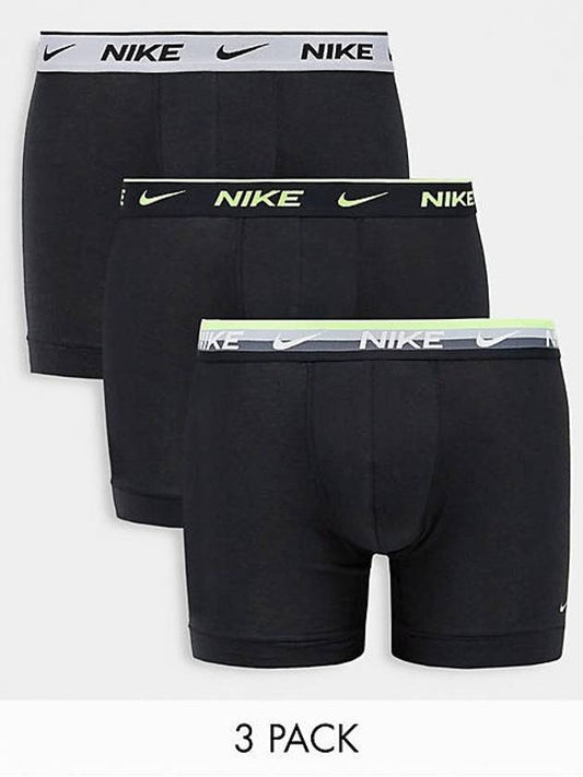 Dri-Fit Essential Cotton Stretch Briefs 3 Pack Black - NIKE - BALAAN 2