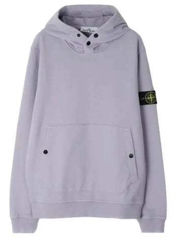 Brushed Cotton Fleece Snap Hoodie Regular Fit Men - STONE ISLAND - BALAAN 1