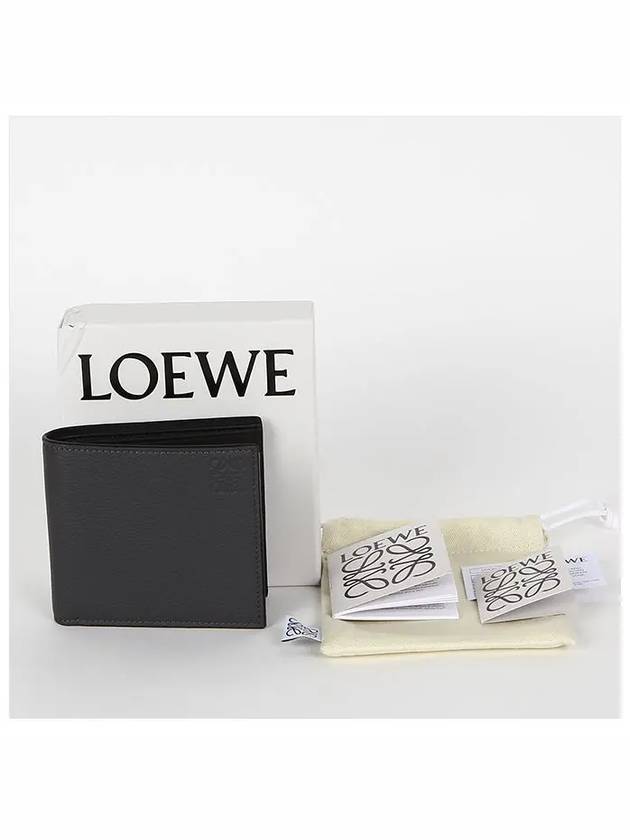 Anagram Embossed Bifold Halfwallet Anthracite - LOEWE - BALAAN.