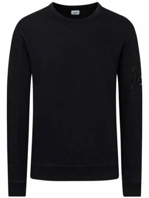 Lens Wappen Light Fleece Sweatshirt Black - CP COMPANY - BALAAN 2