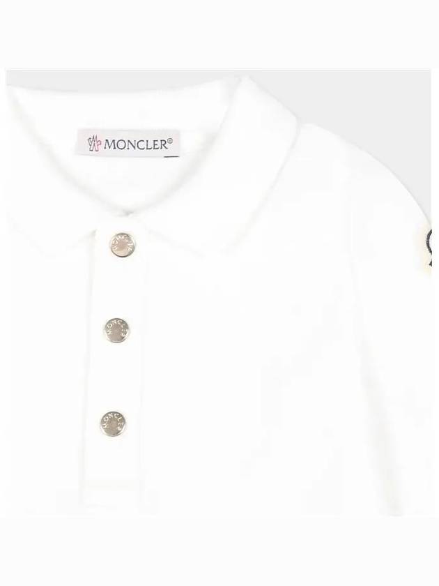 Moncler Baby Collar Long Sleeve T Shirt White - MONCLER - BALAAN 3