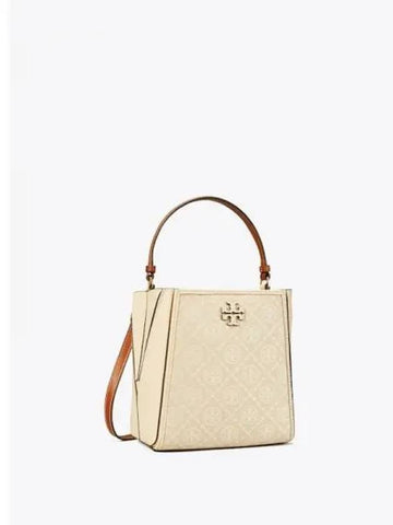 McGraw Monogram Small Bucket Bag Tote Ivory Domestic Product GM0024060550945 - TORY BURCH - BALAAN 1