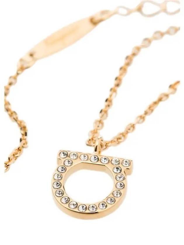 Gancini Crystals Necklace Gold - SALVATORE FERRAGAMO - BALAAN 4