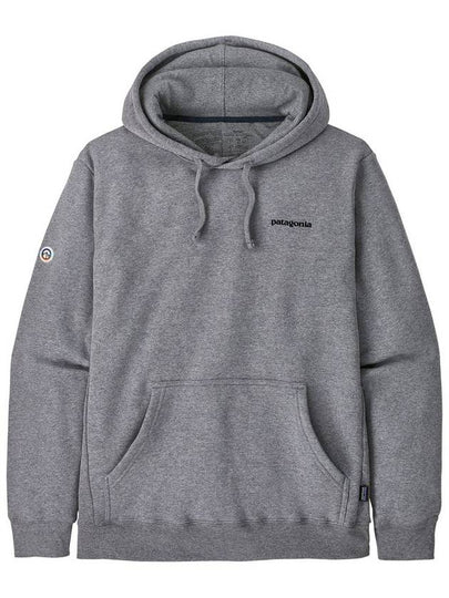 Fitz Roy Icon Uprisal Fleece Hoodie Gravel Header - PATAGONIA - BALAAN 2