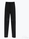 Gabardine Wool Loose Fit Wide Pants Black - AMI - BALAAN 2